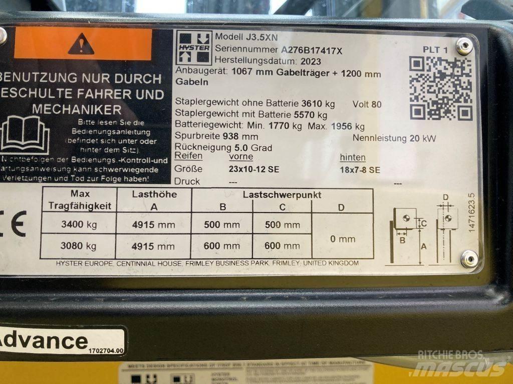 Hyster J 3.5 XN شاحنات ذات رافعات شوكية تعمل بالكهرباء