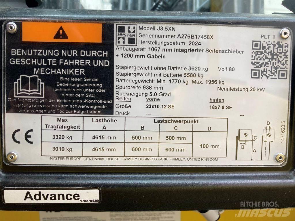 Hyster J 3.5 XN شاحنات ذات رافعات شوكية تعمل بالكهرباء