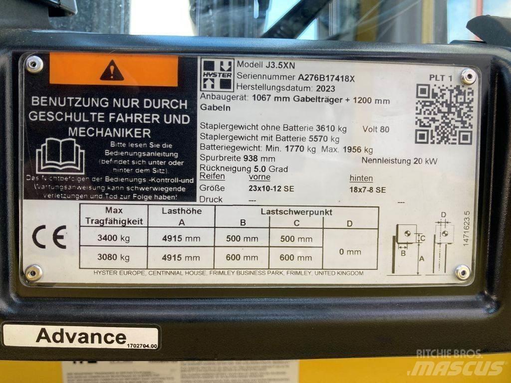 Hyster J 3.5 XN شاحنات ذات رافعات شوكية تعمل بالكهرباء
