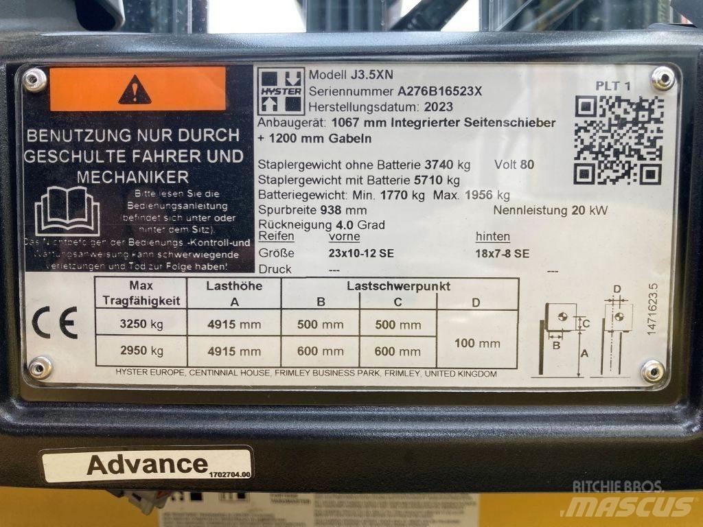 Hyster J 3.5 XN شاحنات ذات رافعات شوكية تعمل بالكهرباء