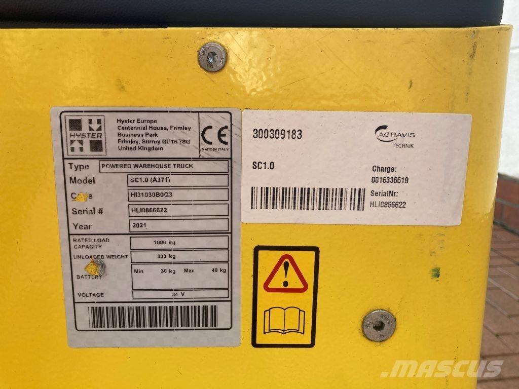 Hyster SC 1.0 معدات التكديس الجوالة