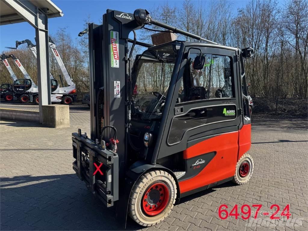 Linde E 45 HL 600 شاحنات ذات رافعات شوكية تعمل بالكهرباء