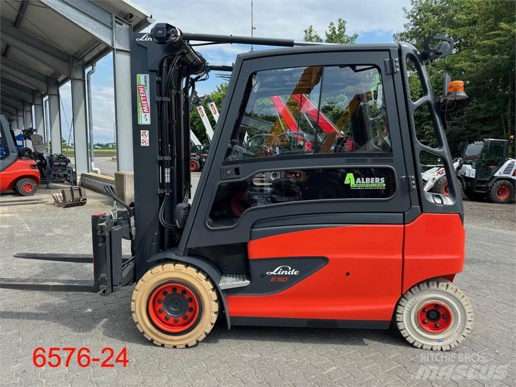 Linde E 50 HL 01 شاحنات ذات رافعات شوكية تعمل بالكهرباء