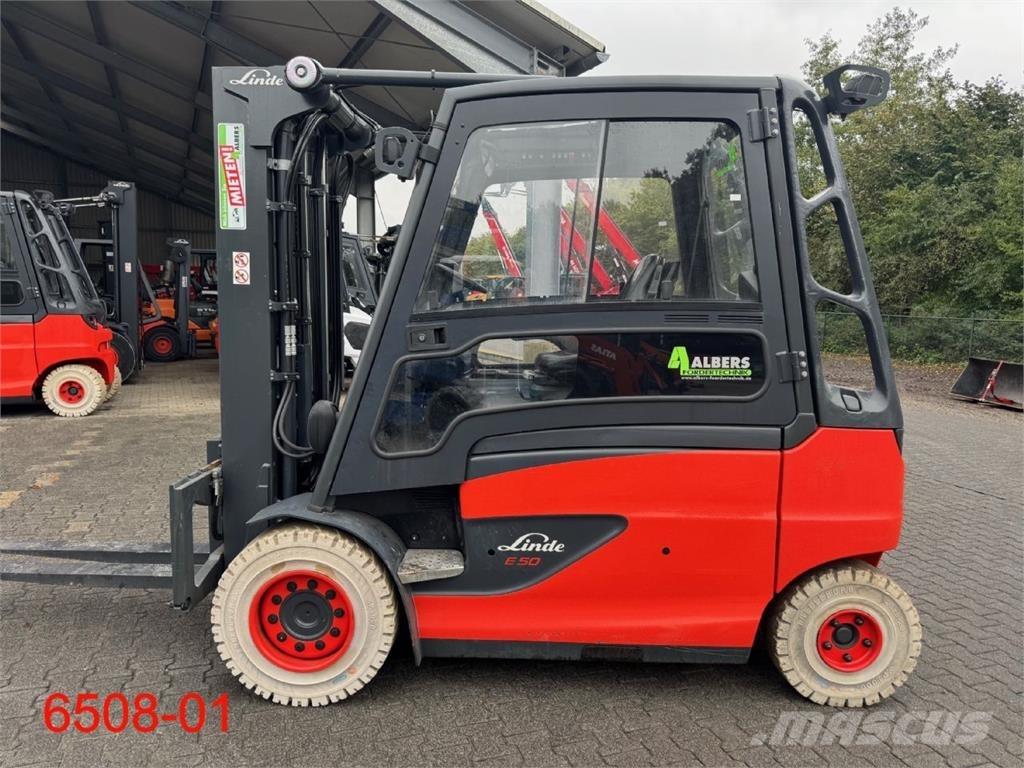 Linde E 50 HL 01 شاحنات ذات رافعات شوكية تعمل بالكهرباء