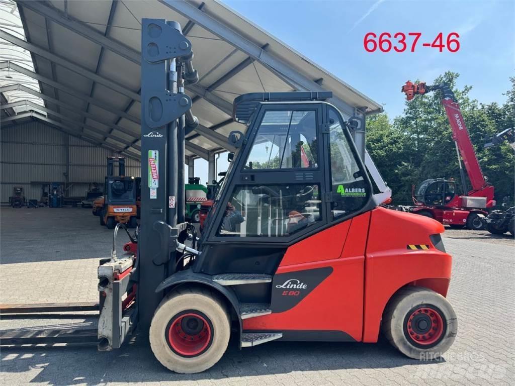 Linde E 80 - 01 / 900 شاحنات ذات رافعات شوكية تعمل بالكهرباء