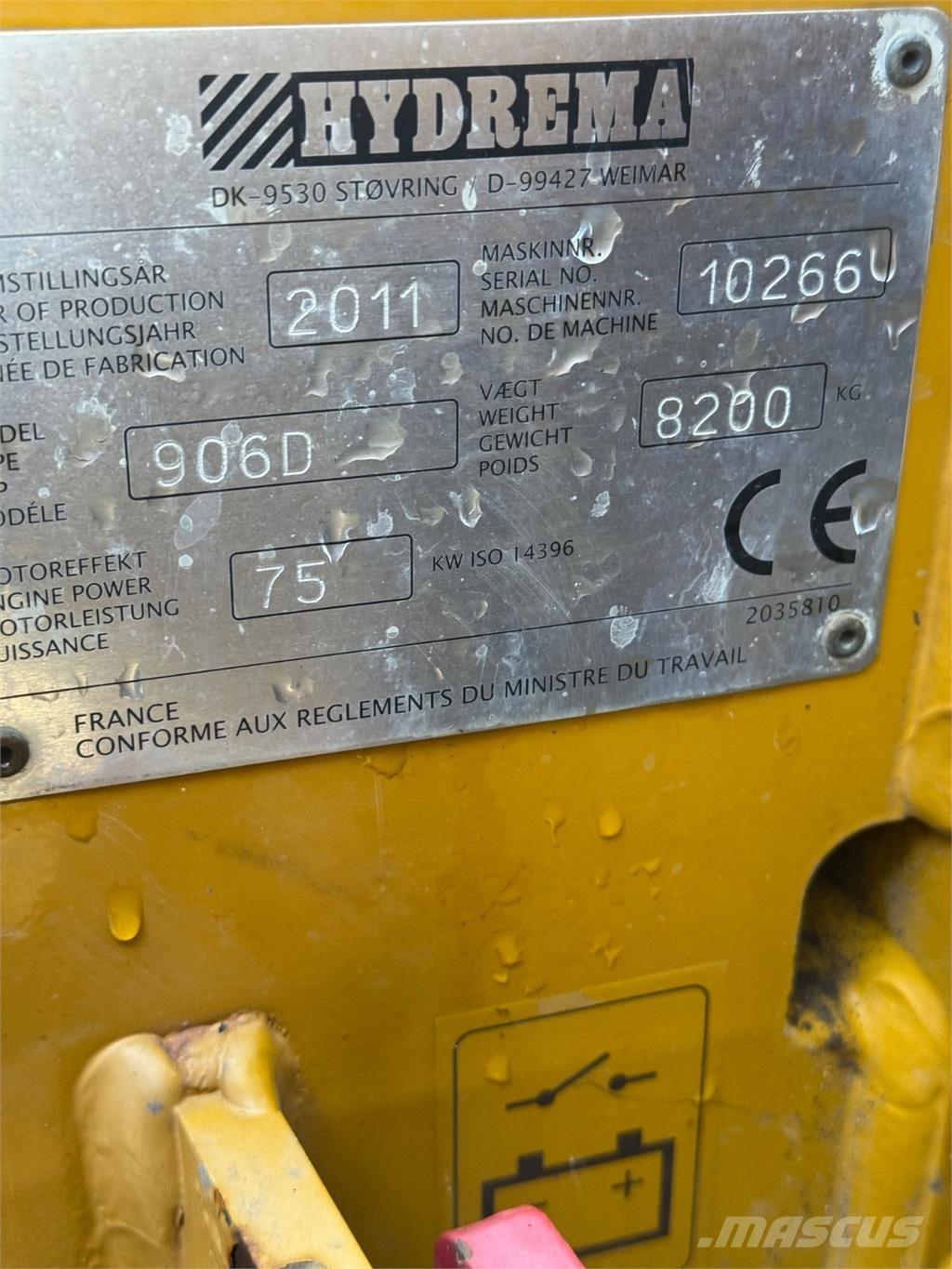 Hydrema 906D لوادر ذات جرافات عكسية