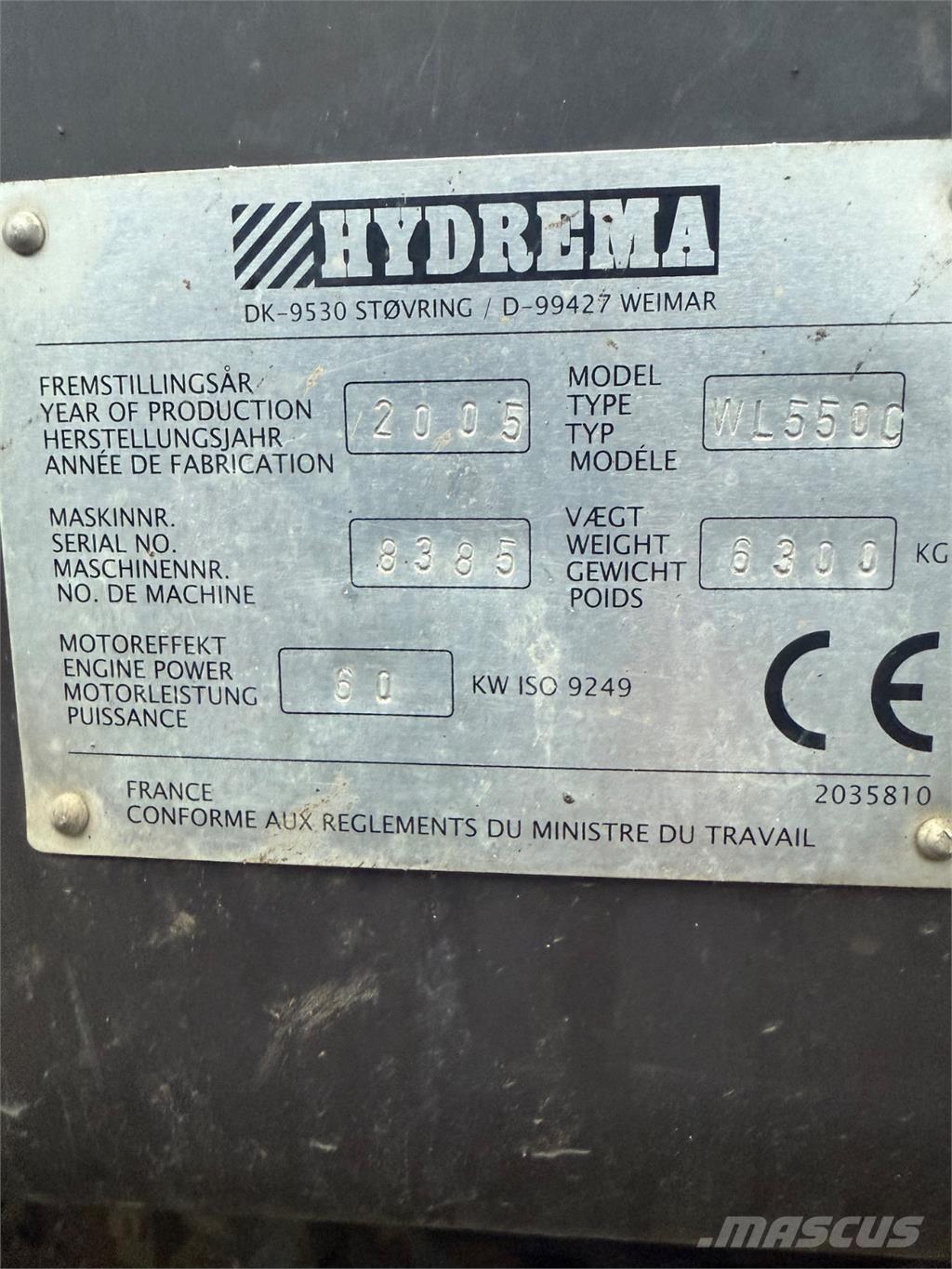 Hydrema WL550C لوادر بعجل