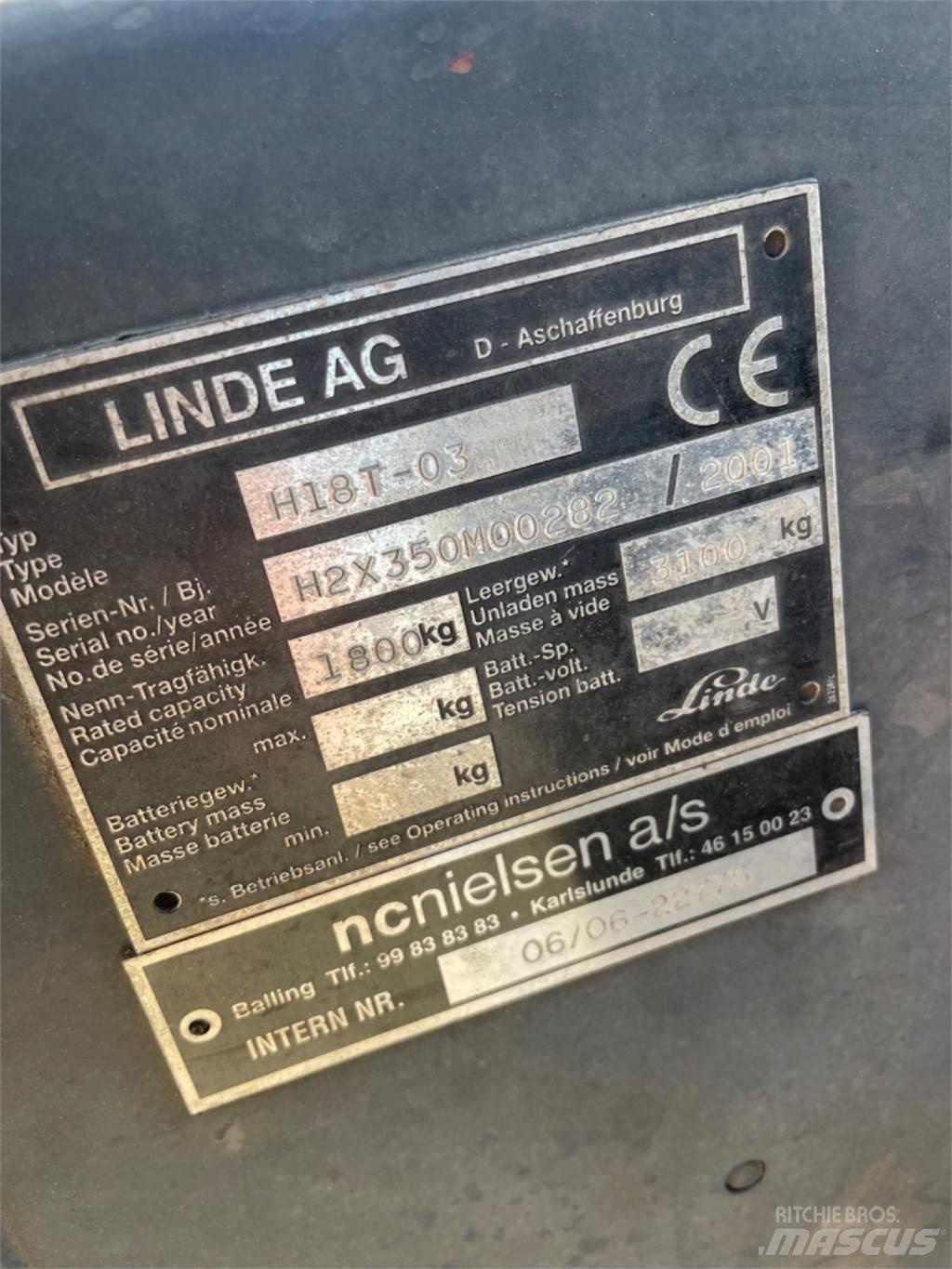 Linde H18T شاحنات LPG