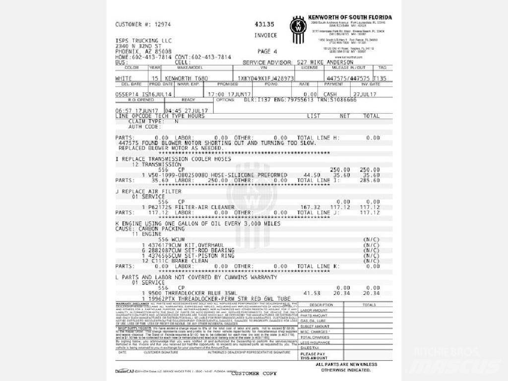 Kenworth T680 وحدات الجر