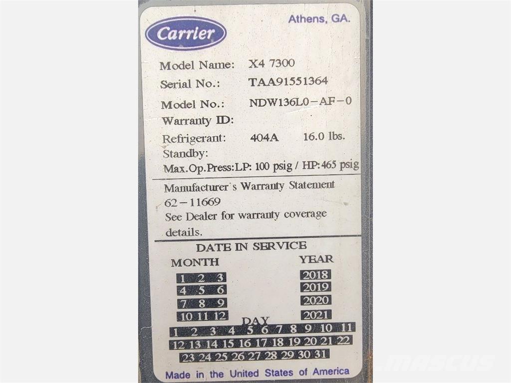 Wabash Reefer نصف مقطورات بدرجة حرارة قابلة للضبط