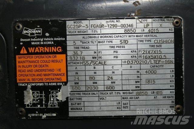 Doosan GC25P-5 شاحنات ذات رافعات شوكية - أخرى
