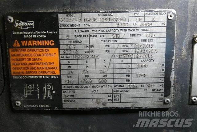 Doosan GC25P-5 شاحنات ذات رافعات شوكية - أخرى