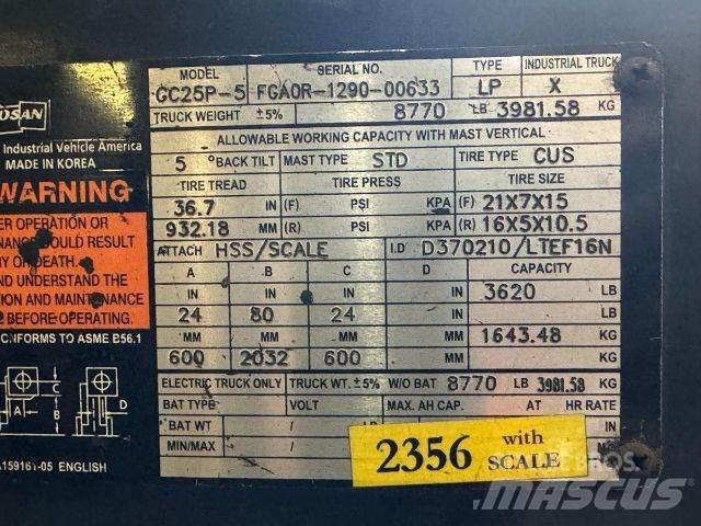 Doosan GC25P-5 شاحنات ذات رافعات شوكية - أخرى