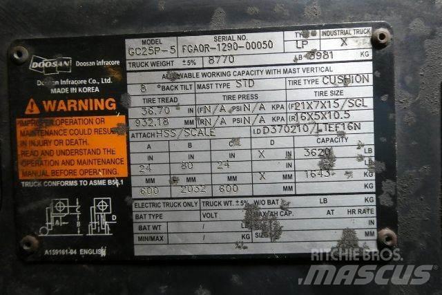 Doosan GC25P-5 شاحنات ذات رافعات شوكية - أخرى