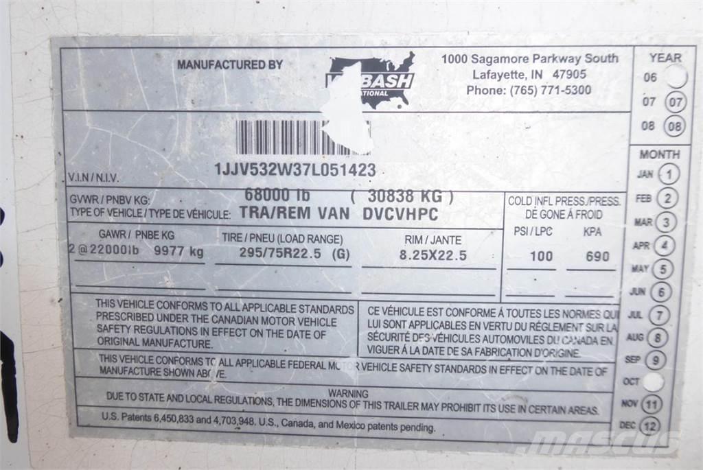 Wabash DVCVHPC مقطورات ذات هيكل صندوقي