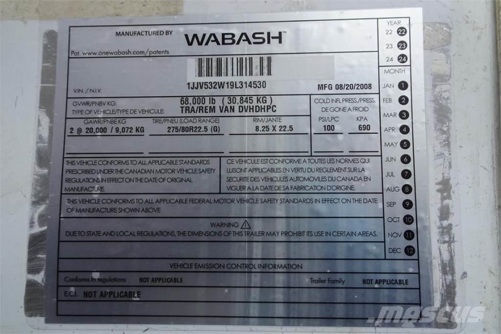 Wabash DVHDHPC مقطورات ذات هيكل صندوقي