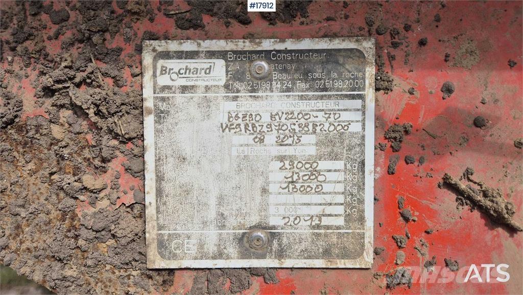 Brochard EV2200-OBS معدات توزيع السماد العضوي