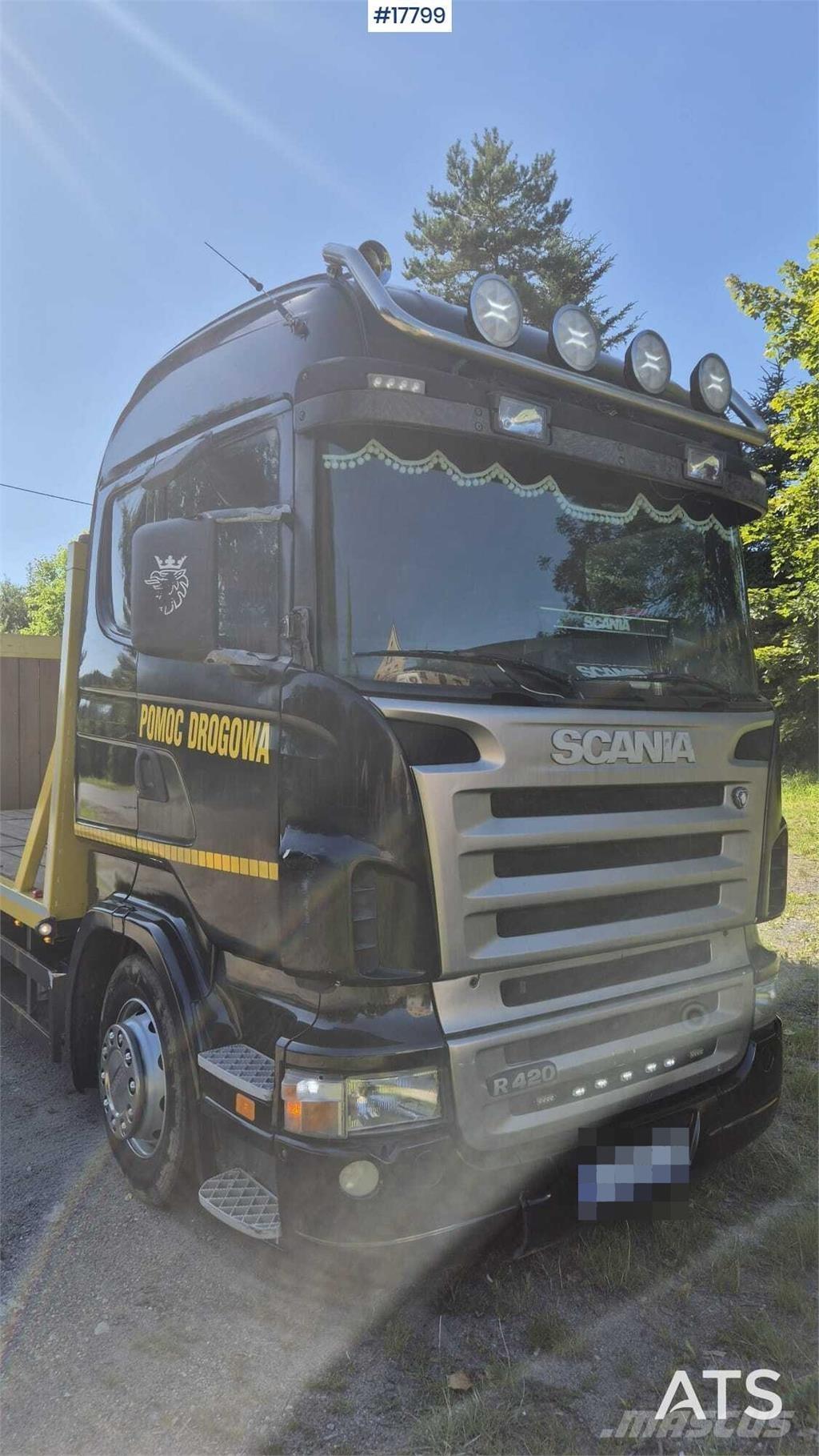 Scania R420 شاحنات مسطحة / أوناش