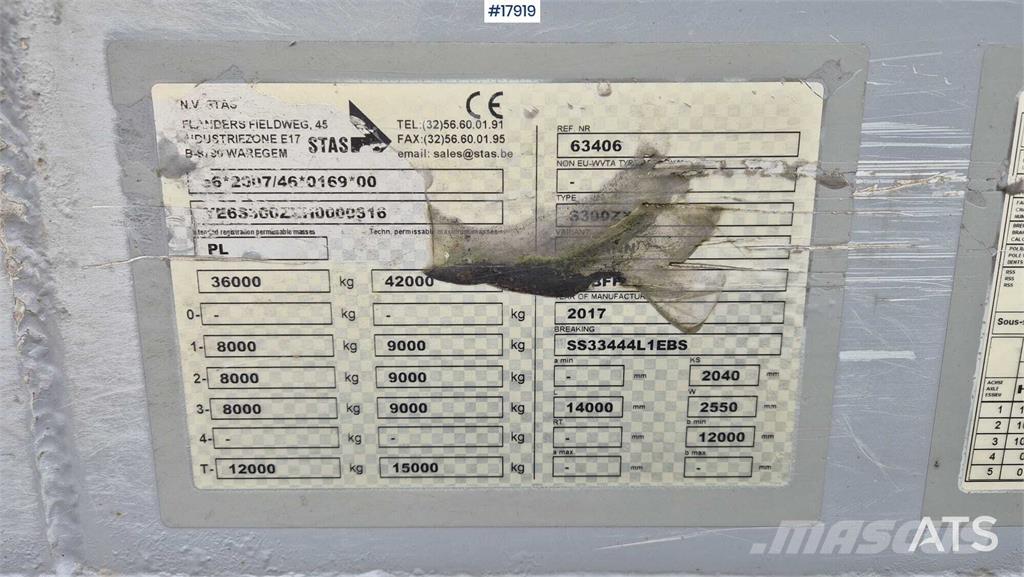 Stas S300ZX أنصاف المقطورات ذات سطح متحرك