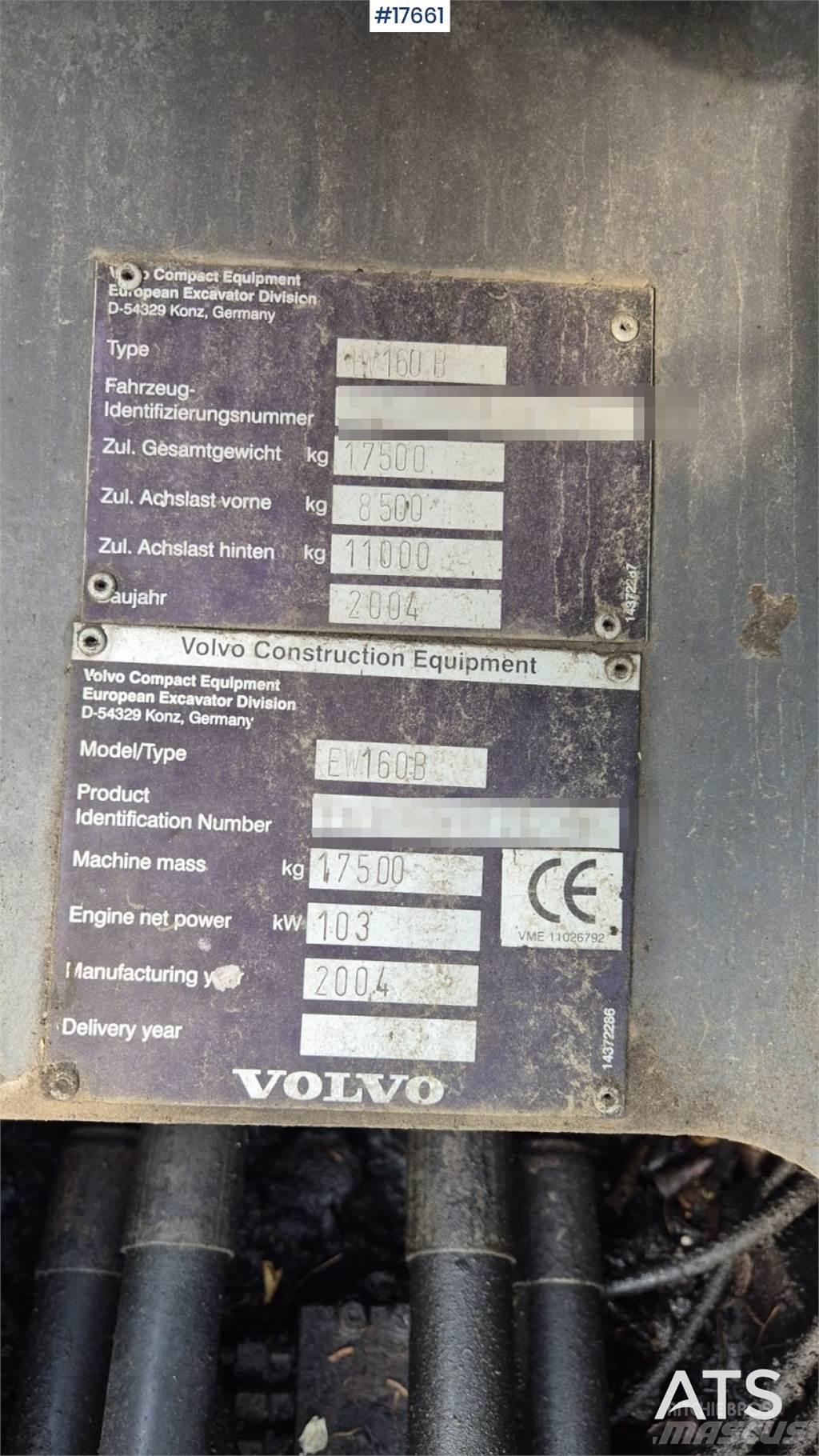 Volvo EW 160B حفارات بعجل