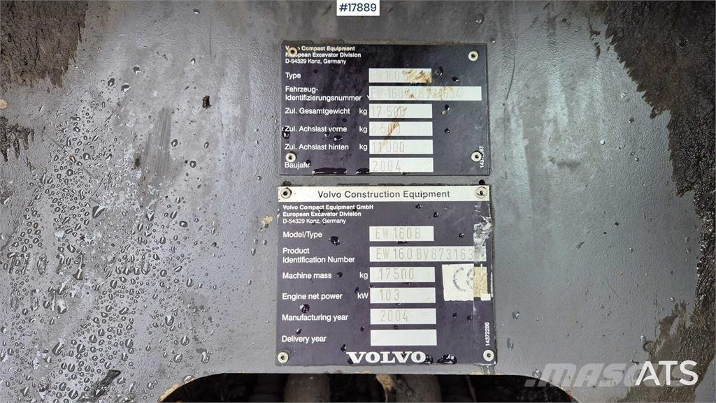 Volvo EW160B حفارات بعجل