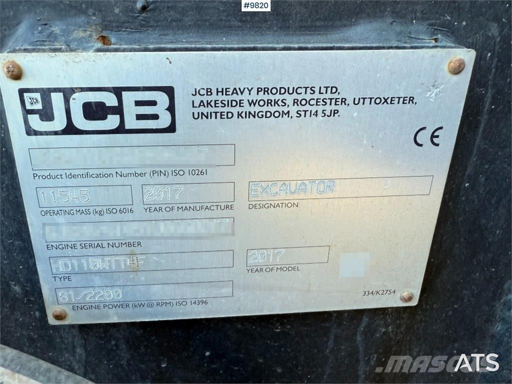 JCB Hydradig 110W حفارات بعجل