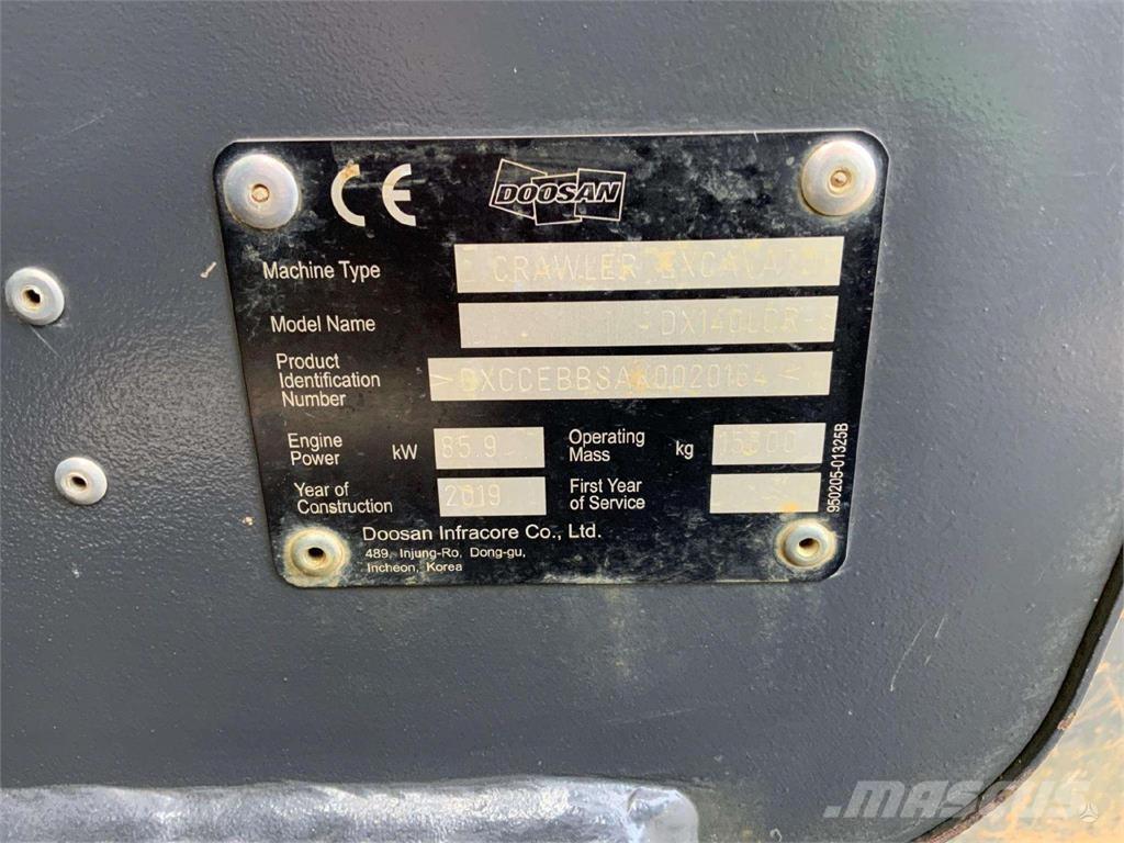 Doosan DX140 LCR حفارات زحافة