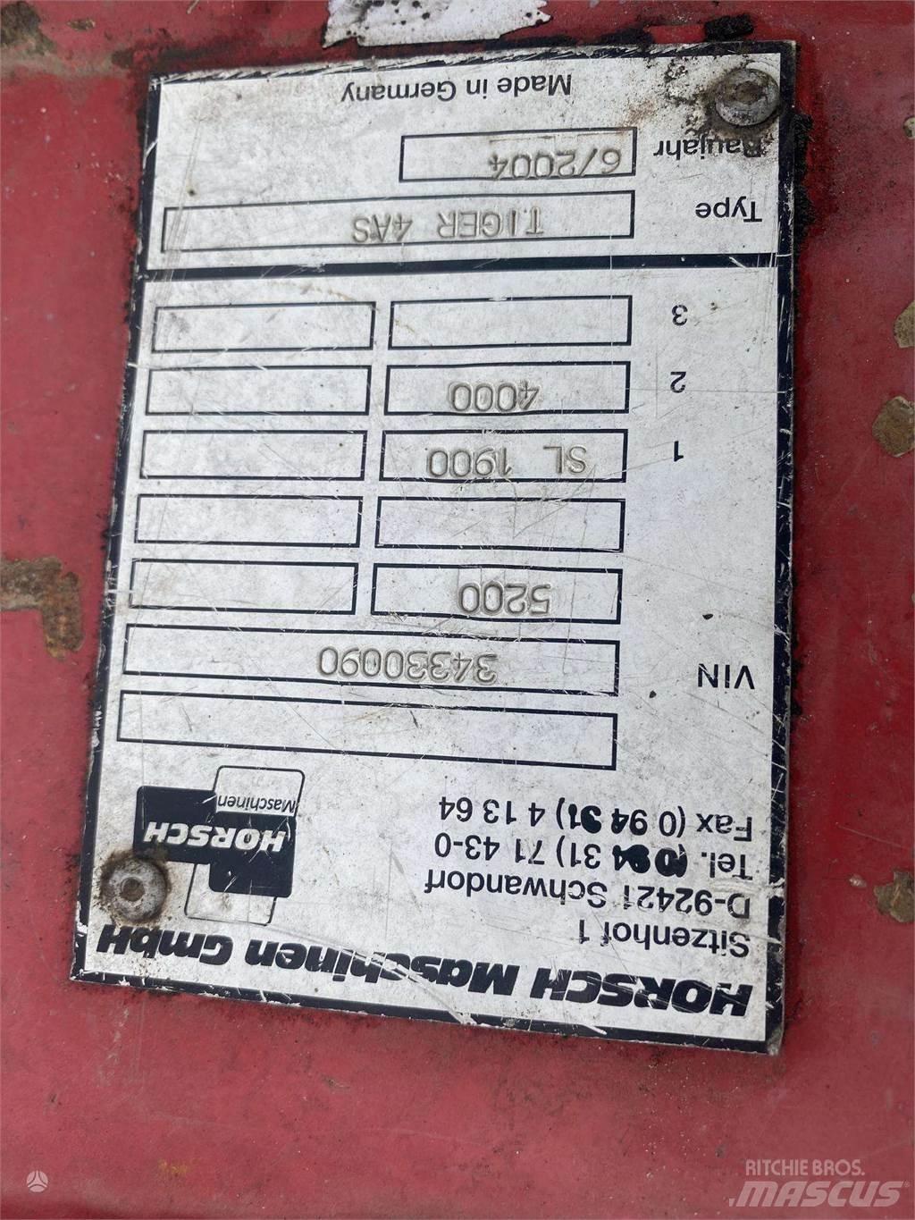 Horsch Tiger 4AS زلاقات ميدانية