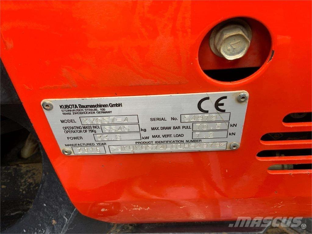Kubota KX057-4 حفارات زحافة