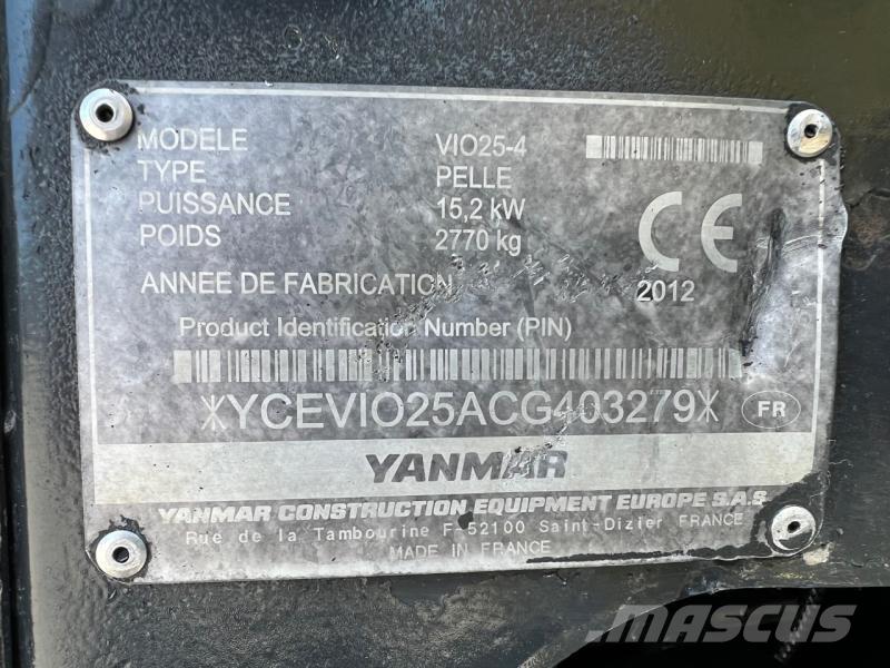 Yanmar ViO25 حفارات صغيرة أقل من 7 طن (حفارات صغيرة)