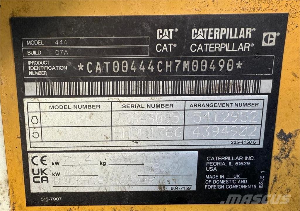 CAT 444 لوادر ذات جرافات عكسية