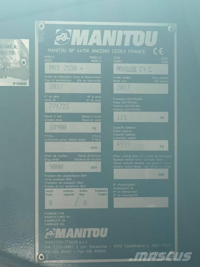 Manitou MRT 2550 مناولات متداخلة