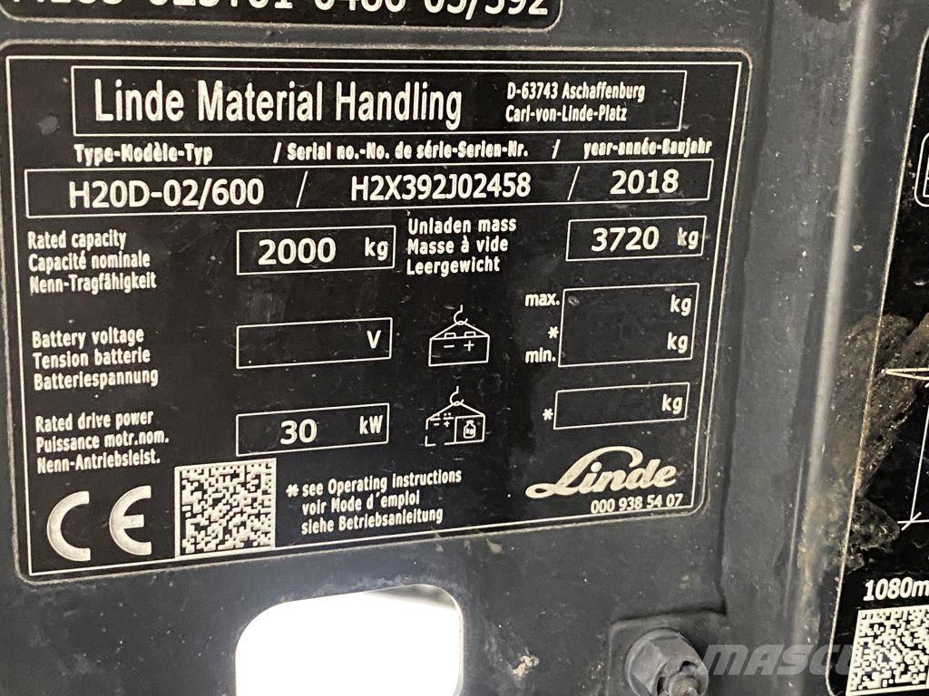 Linde H20D-02/600 شاحنات الديزل