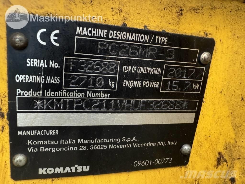 Komatsu PC 26 MR حفارات صغيرة أقل من 7 طن (حفارات صغيرة)