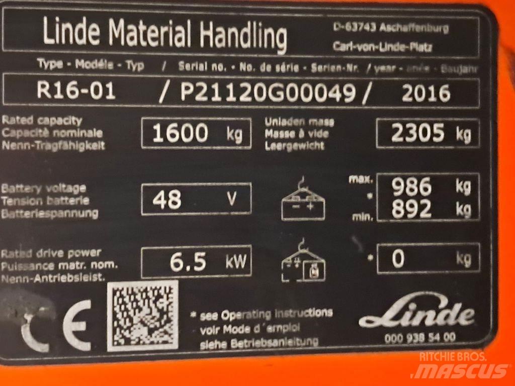 Linde R16-01 شاحنة مناولة