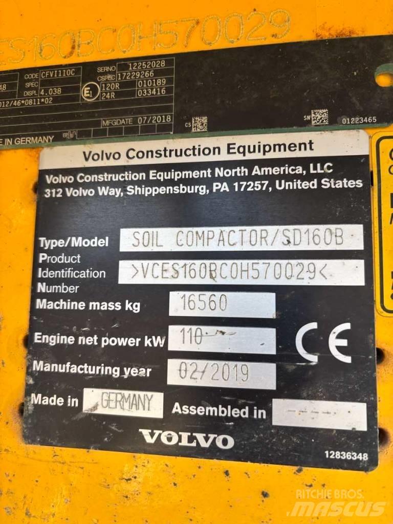 Volvo SD 160 B مداحل أحادية الأسطوانة