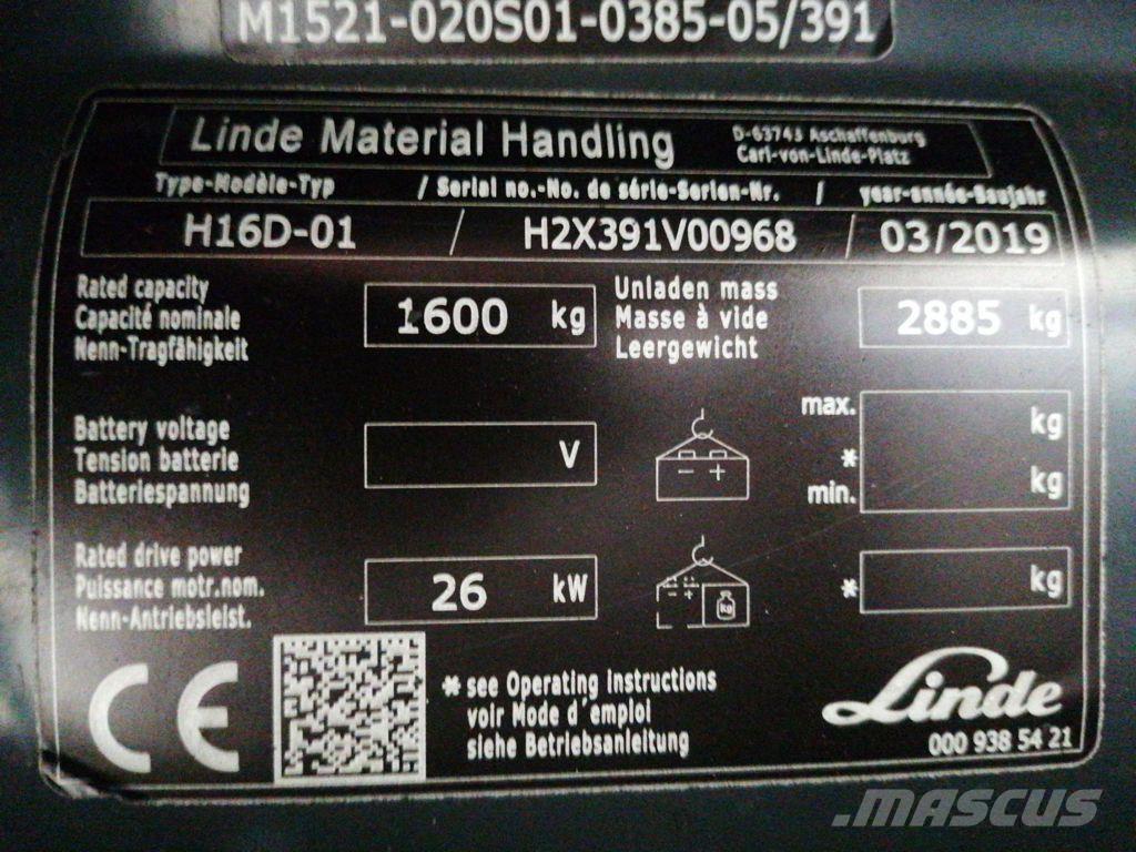 Linde H16D-01 شاحنات الديزل