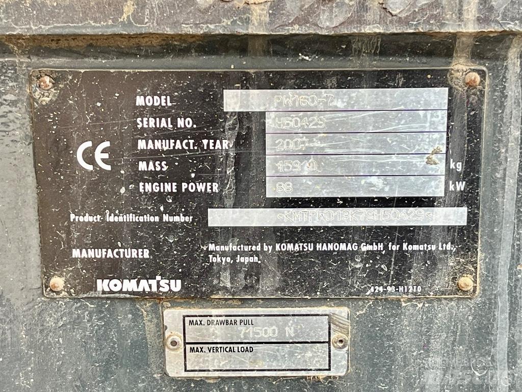 Komatsu PW 160 حفارات بعجل