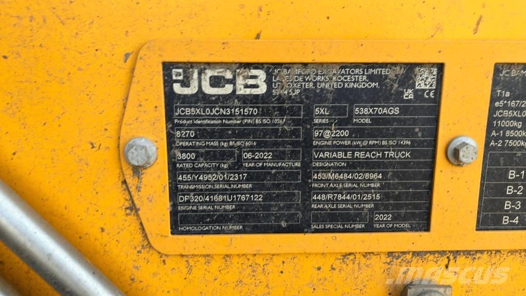 JCB 538-70 معدات مناولة لأغراض الزراعة