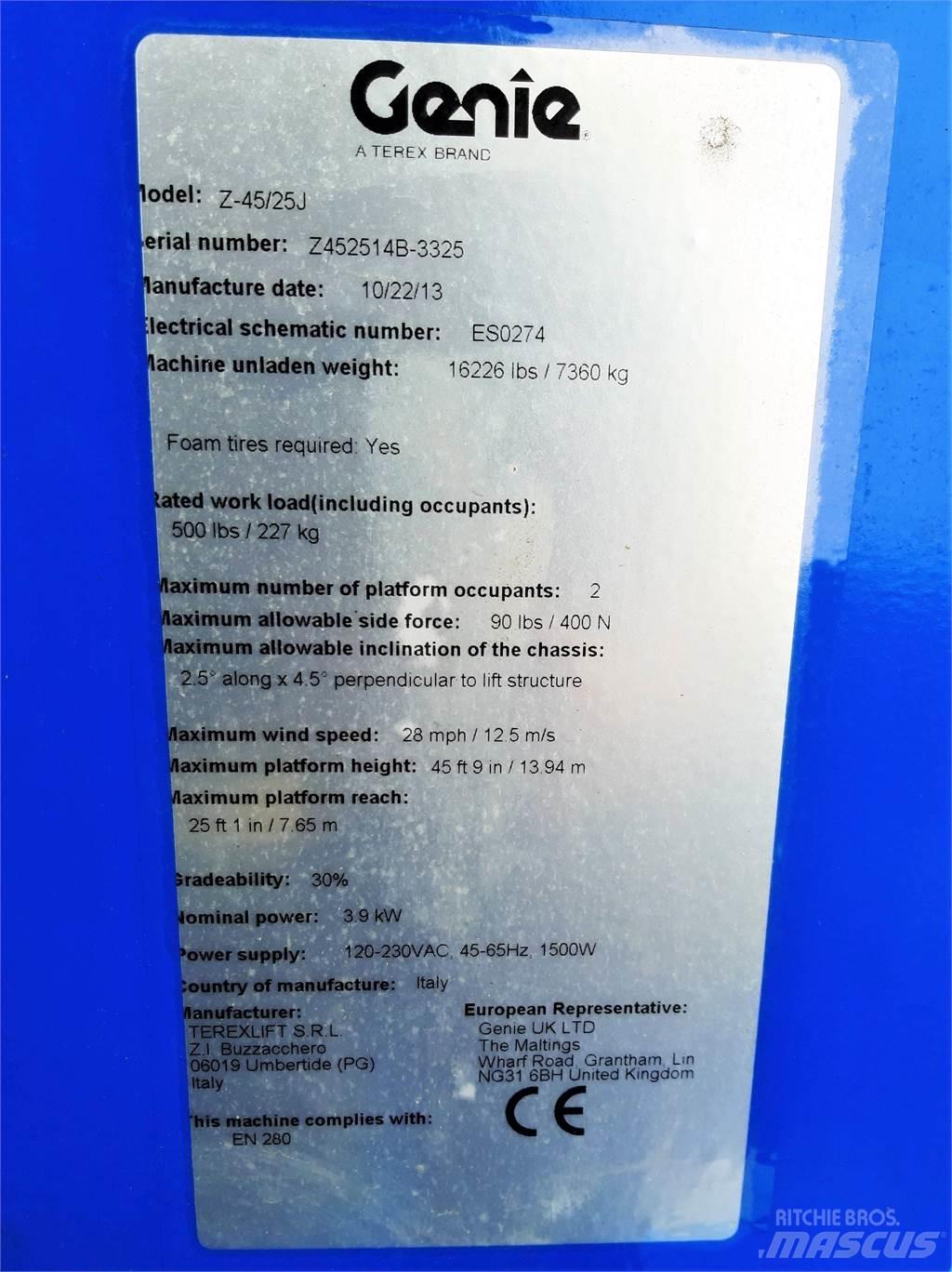 Genie Z45 25JDC رافعات سلة مفصلية