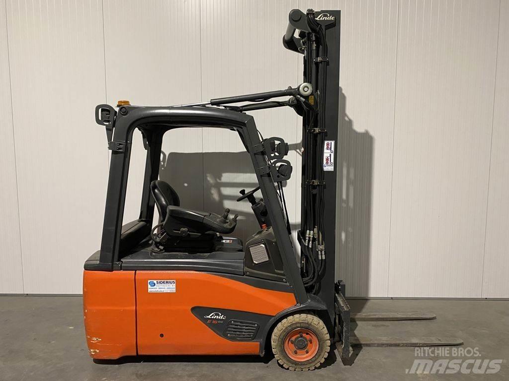 Linde E16L-02 شاحنات ذات رافعات شوكية تعمل بالكهرباء