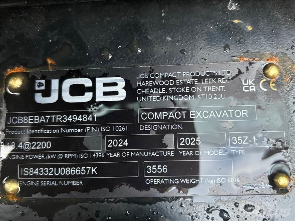 JCB 35Z-1 حفارات صغيرة أقل من 7 طن (حفارات صغيرة)