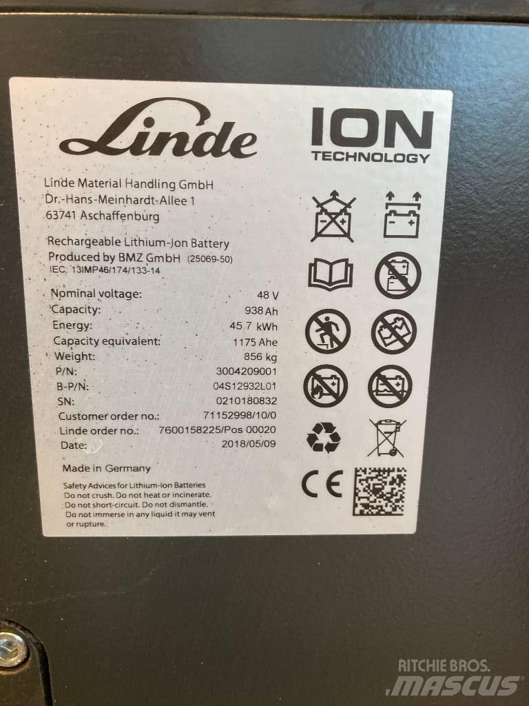 Linde E16/386 Li-ION شاحنات ذات رافعات شوكية تعمل بالكهرباء