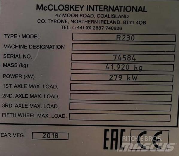McCloskey R230 غرابيل