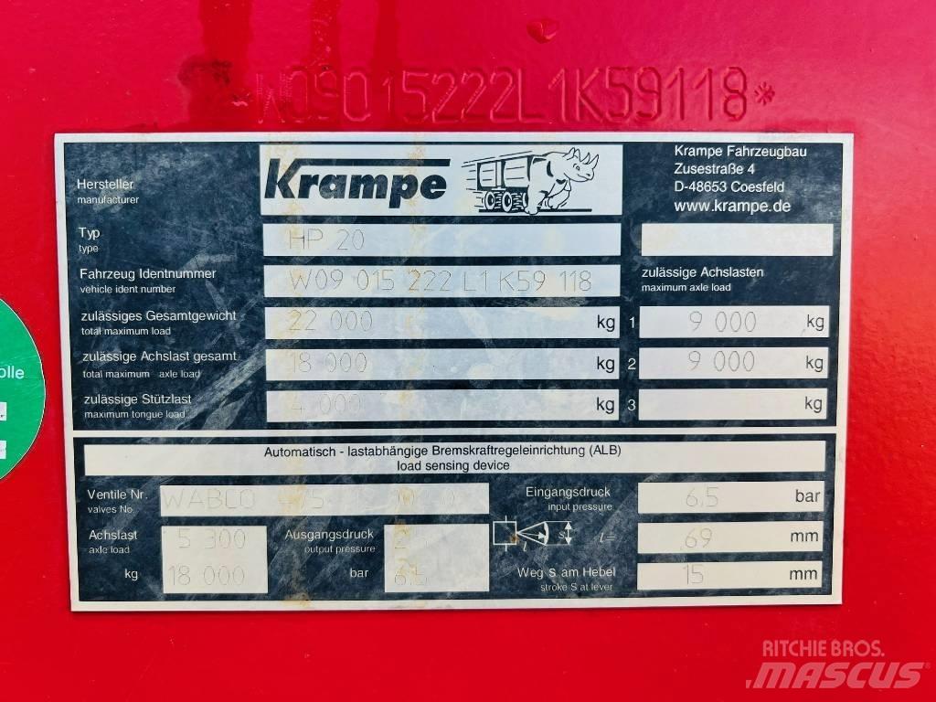 Krampe HP 20 مقطورات قلابة