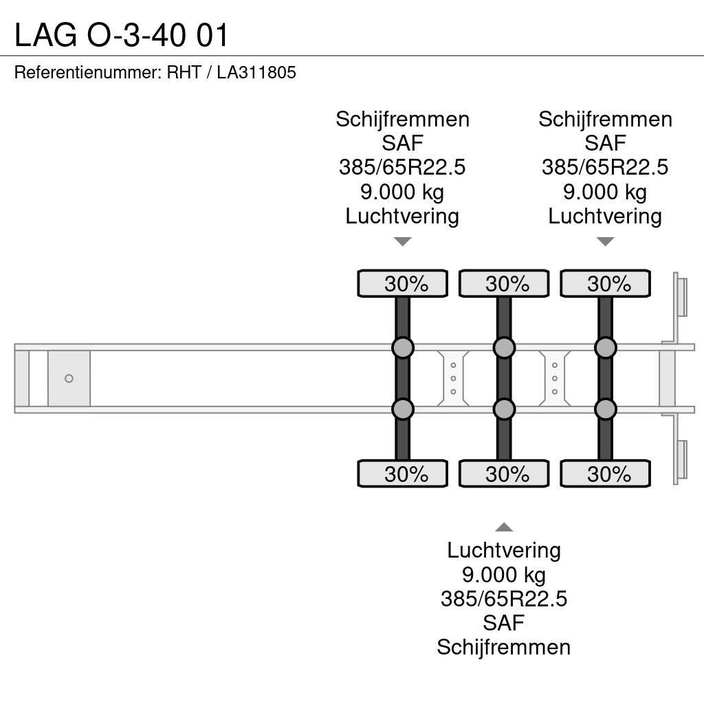 LAG O-3-40 01 نصف مقطورات مسطحة / مفصلية الجوانب