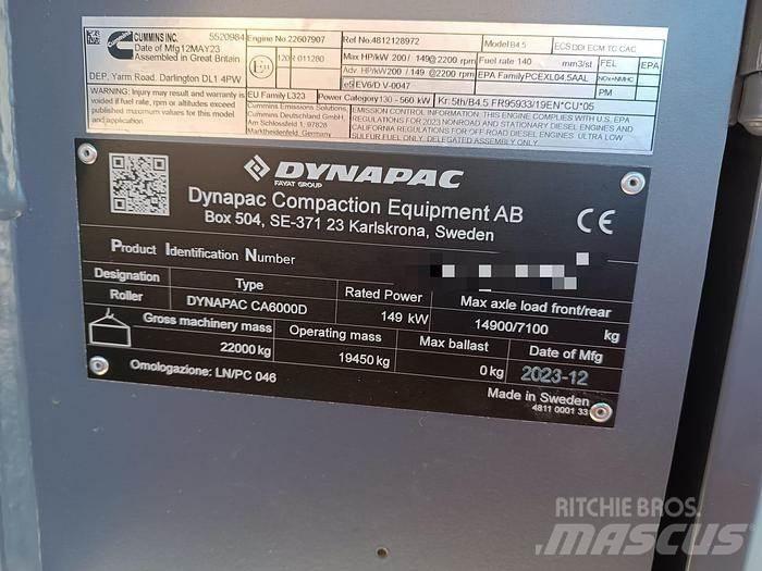 Dynapac CA6000D مداحل رجاجة مجرورة