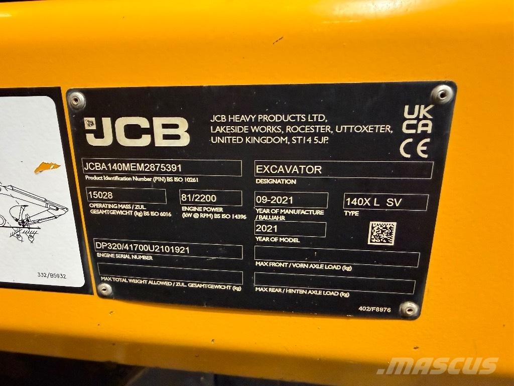 JCB 140 X حفارات زحافة