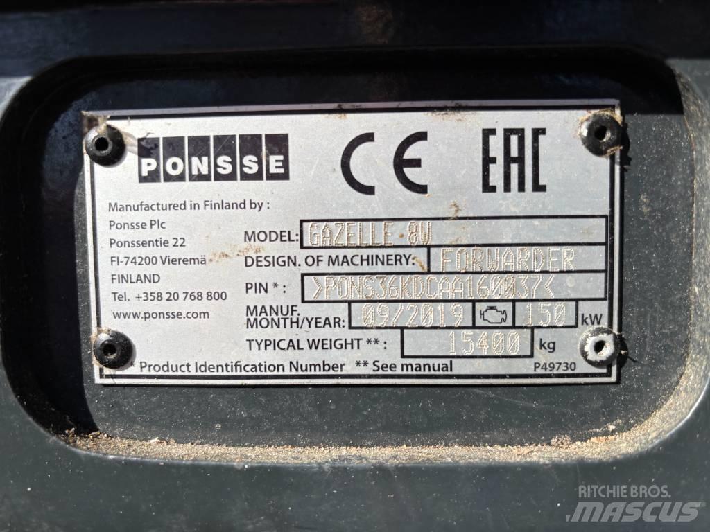 Ponsse GAZELLE 8W قاطعات وناقلات الأشجار