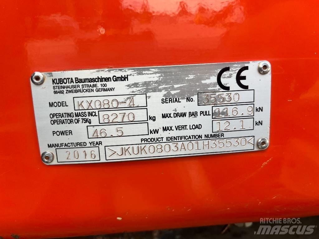 Kubota KX 080-4 حفارات وسط 7 طن - 12 طن